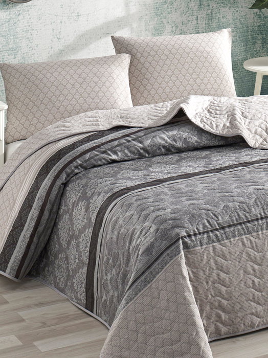 L'essentiel linge de maison Juego de colcha Creative Gris y Gris oscuro L'essentiel linge de maison Juego de colcha Creative Gris y Gris oscuro